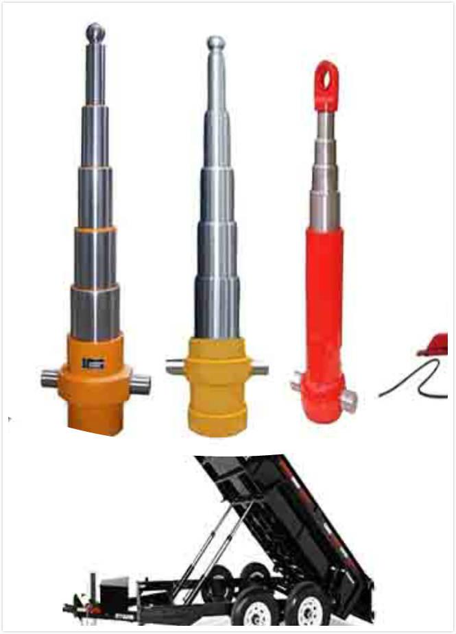 Cilindro hidráulico telescópico de la etapa multi para el remolque de la descarga que se resume