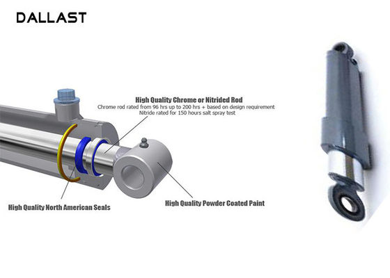 RoHS Multi Stage Double Acting Hydraulic Cylinders DNV Certificate Agricultural Trucks