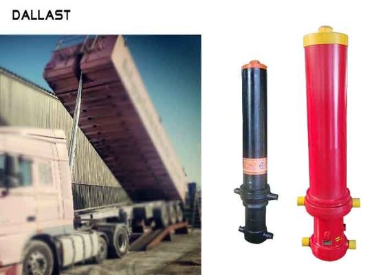 3 Stage Single Acting Telescopic Cylinder , Hydraulic Lift Cylinder For Dump Truck